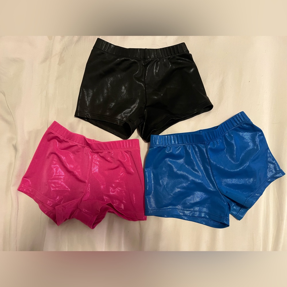 Girls Shorts - Pink, Black, and Blue